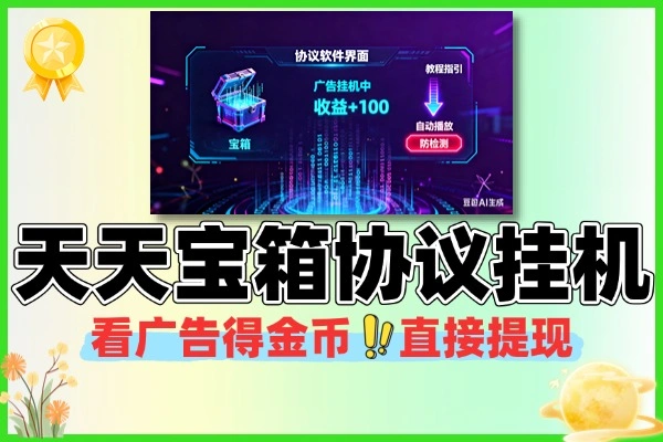揭秘“天天宝箱”协议挂-机,后台自动看广告,无限矩阵,暴力撸金!协议软件+使用教程