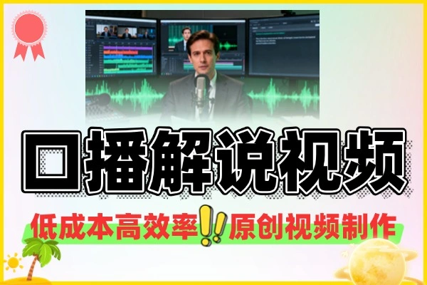 （内部玩法）揭秘抖音“口播解说”新模式，不露脸、不拍摄，手把手教你做原创！