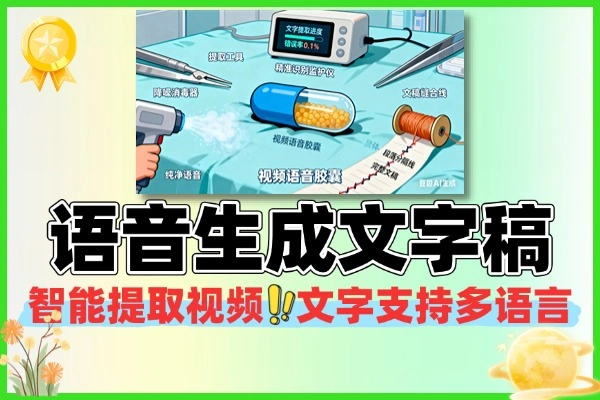 Vid2X 在线工具：智能提取视频语音生成文字稿，多语言识别 + 本地隐私保护，免费即用