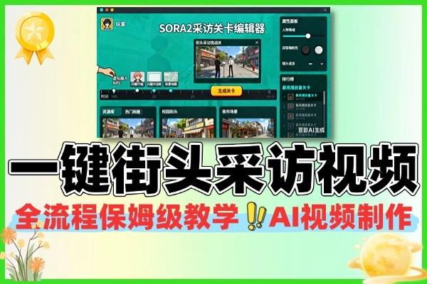 Coze 工作流一键生成 “SORA2 街头采访” 短视频:小白也能玩转的 AIGC 创作神器(附保姆级教学 + 变现路径)