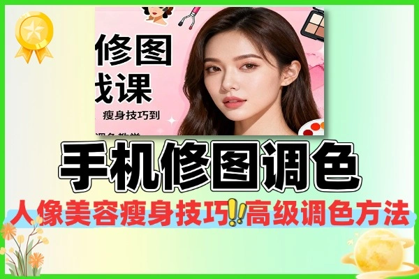 手机修图实战课程总结：从基础人像美容到86种高级调色，0基础掌握专业修图技能（附工具+参数）