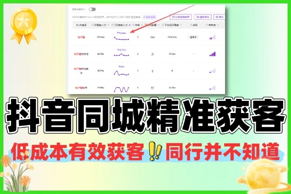 抖音同城精准获客实操：用关键词撬动全国流量 + 季节流量，低成本锁定同城客源