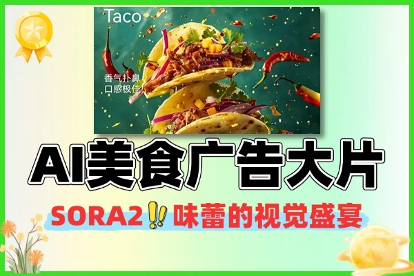 （内部玩法）揭秘SORA 2.0“美食大片”工作流，一键生成，彻底告别摄影师！
