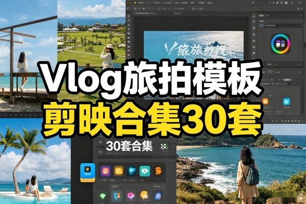 自媒体Vlog剪映旅拍模板合集30套
