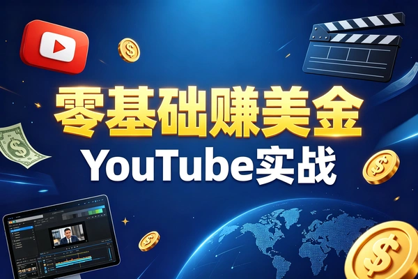 零基础也能赚美金YouTube AI Shorts出海实战